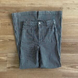 Striped Wide Leg Jeans